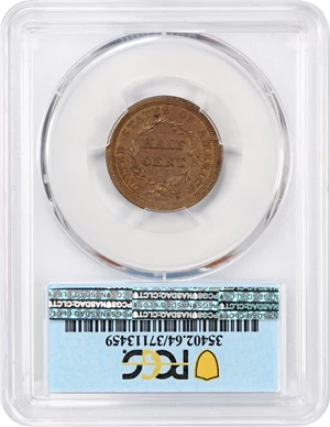 image for: 1852 1/2c PCGS Proof 64 BN (Restrike) ex: D.L. Hansen