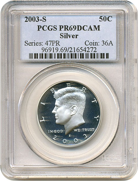 image for: 2003-S 50c Silver PCGS Proof 69 DCameo