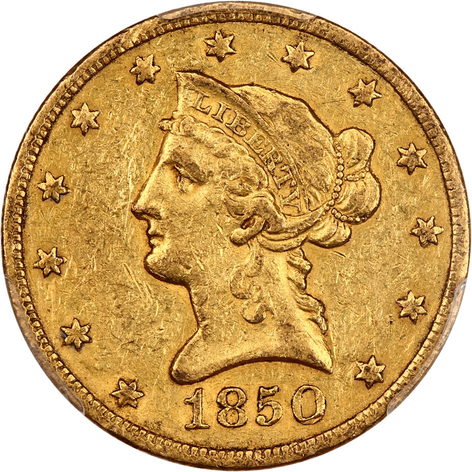 image for: 1850-O $10 PCGS/CAC XF45