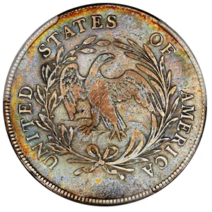 image for: 1798 Small Eagle $1 PCGS VF35 (15 Stars Obverse) ex: D.L. Hansen