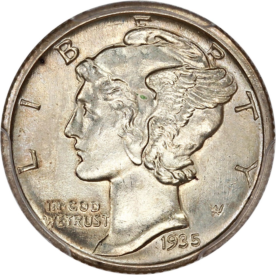 image for: 1935-S 10c PCGS MS63