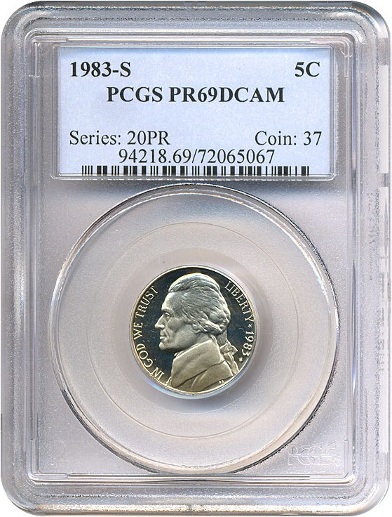 image for: 1983-S 5c  PCGS Proof 69 DCameo