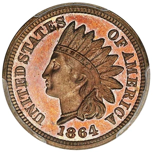 image for: 1864 1c PCGS Proof 66 CAM (Copper Nickel) ex: D.L. Hansen