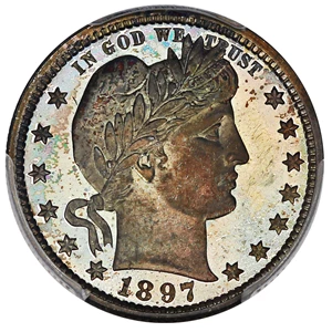 image for: 1897 25c PCGS/CAC Proof 67 CAM ex: D.L. Hansen
