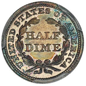 image for: 1855 H10c PCGS/CAC Proof 65 (Arrows) ex: D.L. Hansen