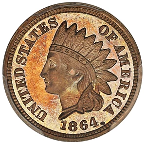 image for: 1864 1c PCGS Proof 66 CAM (Copper Nickel) ex: D.L. Hansen