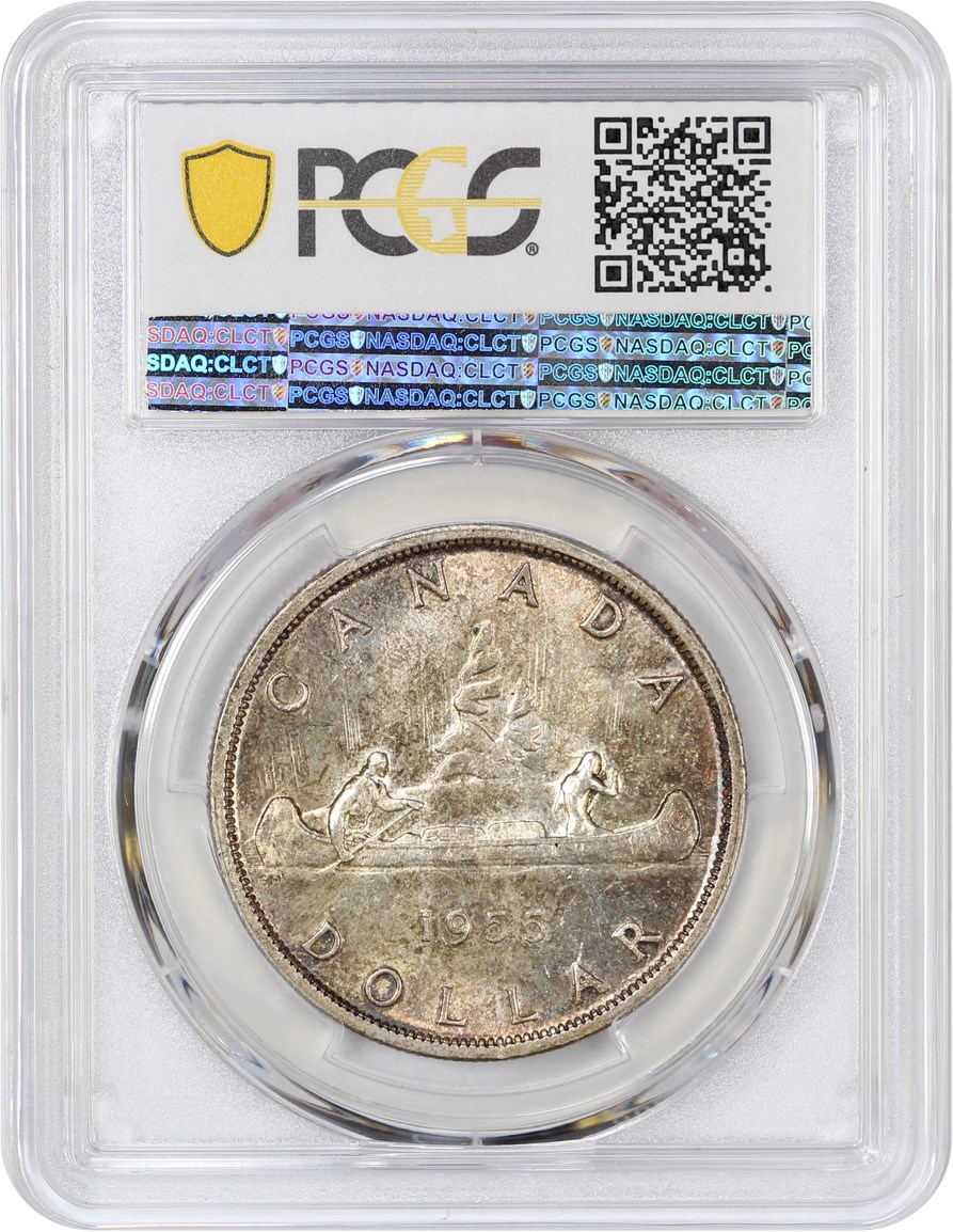 image for: Canada: 1955 $1 PCGS MS61 (KM-54)