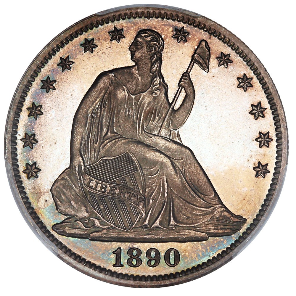 image for: 1890 50c PCGS/CAC Proof 65 ex: D.L. Hansen