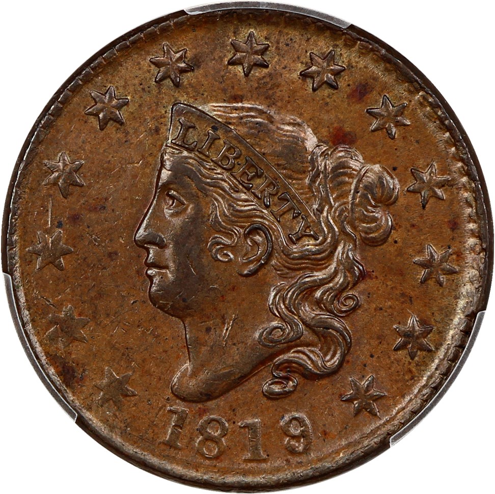 image for: 1819/8 1c PCGS AU58 ex: D.L. Hansen