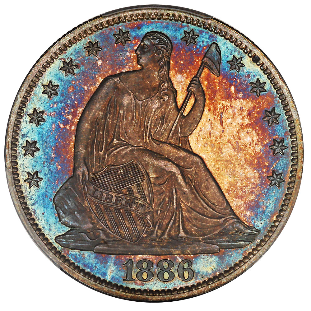 image for: 1886 50c PCGS Proof 66 ex: D.L. Hansen