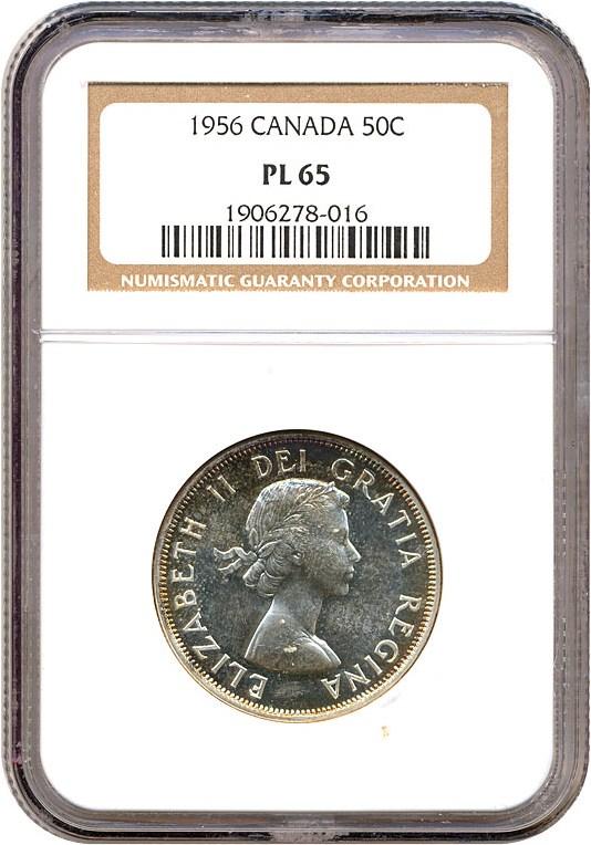 image for: Canada: 1956 50C  NGC Proof 65 