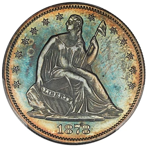 image for: 1878 50c PCGS Proof 64 ex: D.L. Hansen