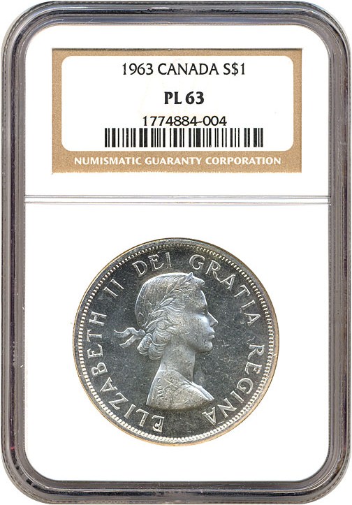 image for: Canada: 1963 $1  NGC Proof 63 