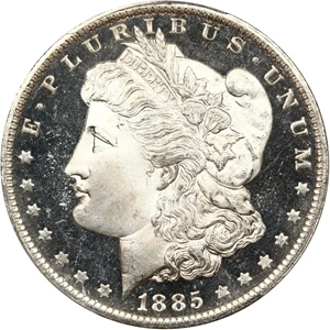 image for: 1885-O $1 PCGS/CAC MS66+ DMPL ex: D.L. Hansen