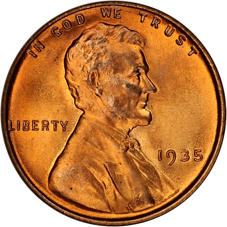 image for: 1935 1c NGC/CAC MS67 RD