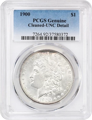 image for: 1900 $1 PCGS UNC Details (Cleaned)