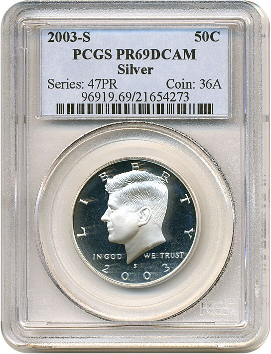 image for: 2003-S 50c Silver PCGS Proof 69 DCameo