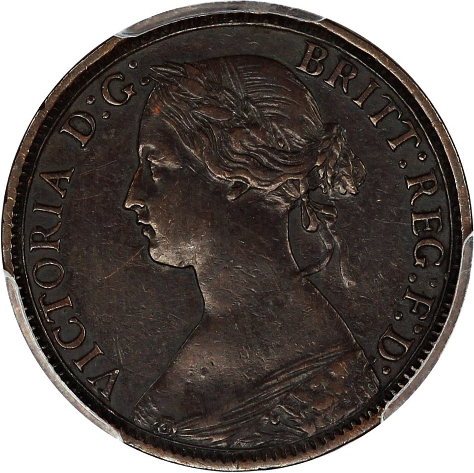 image for: Great Britian: 1861 1/4D PCGS XF45 (S-3958, KM-747.2)