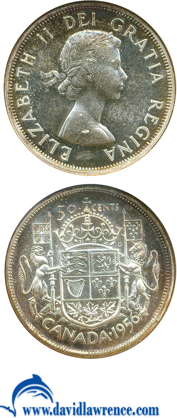 image for: Canada: 1956 50C  NGC Proof 65 
