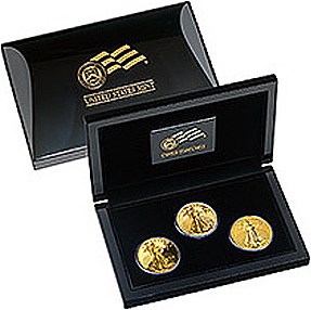 image for: 2006-W Set 20th Anniversary Gold Eagle Set (3 coins) - in Mint Box