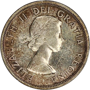 image for: Canada: 1955 $1 PCGS MS61 (KM-54)