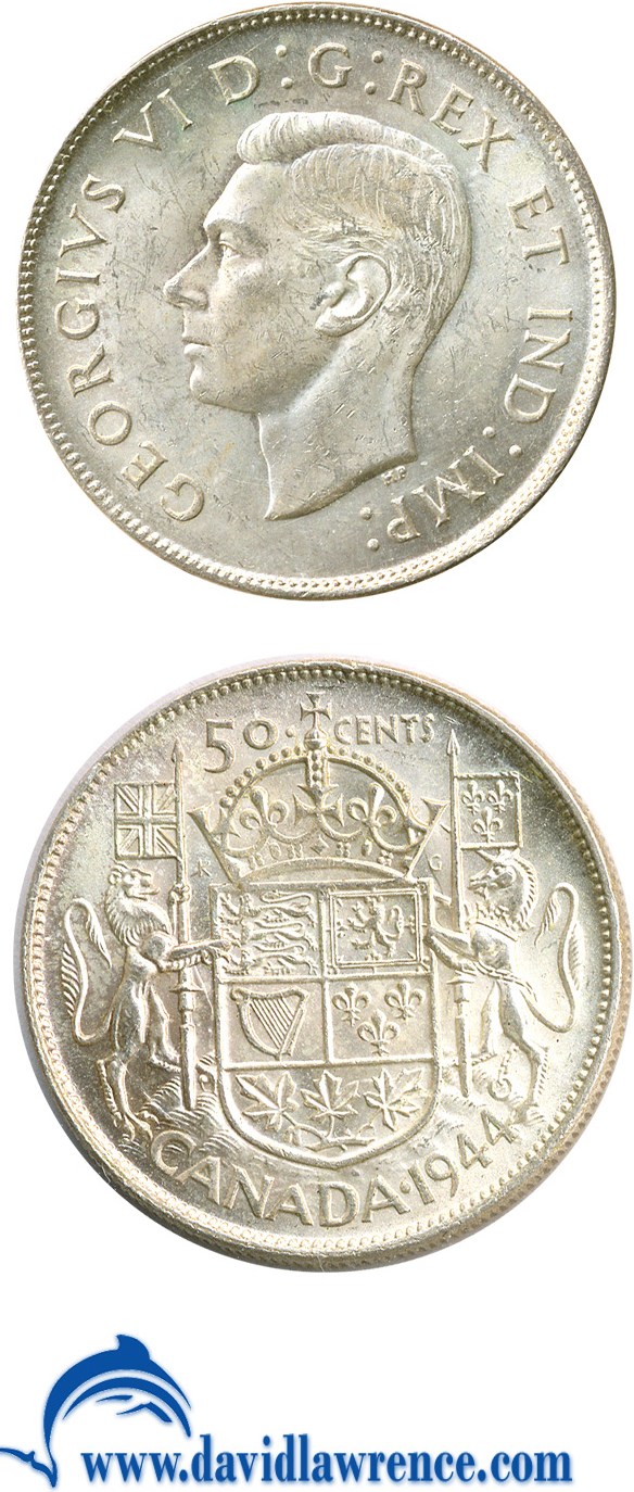 image for: Canada: 1944 50C ICCS MS60 