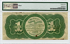 image for: FR. 17a 1862 $1 Legal Tender PMG Very Fine 25 (Rust)
