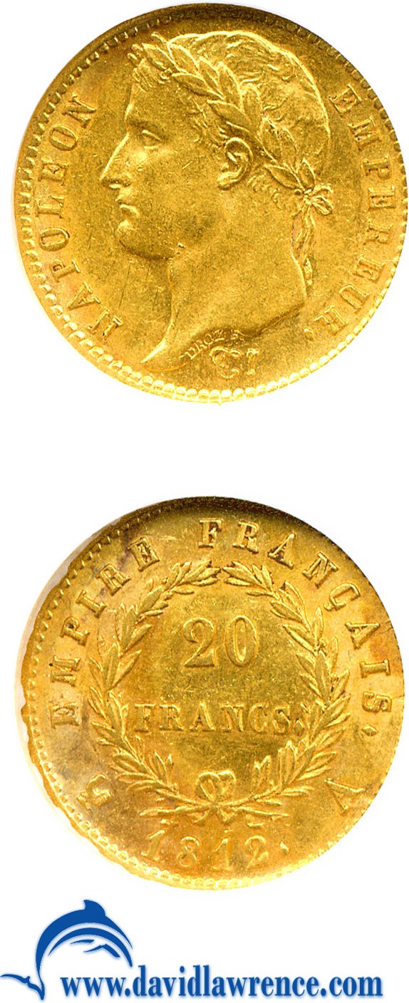 image for: France: 1812-A 20 Fr  NGC MS61 (KM-695.1)