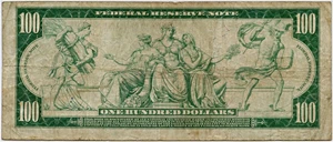 image for: FR. 1100 1914 Blue Seal $100 FRN Richmond PMG Very Fine 20
