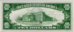 image for: FR. 1801-2 1929 Type 2 $10 East Hampton, Massachusetts PMG Gem Unc 66 EPQ
