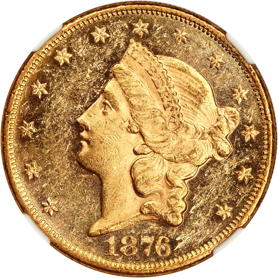 image for: 1876 $20 NGC MS60 PL