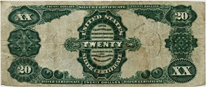 image for: FR. 320 1891 $20 Silver Cert PMG Fine 15