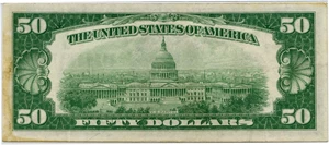 image for: FR. 2100C 1928 $50 FRN Philadelphia PMG Very Fine 30 (Stained)