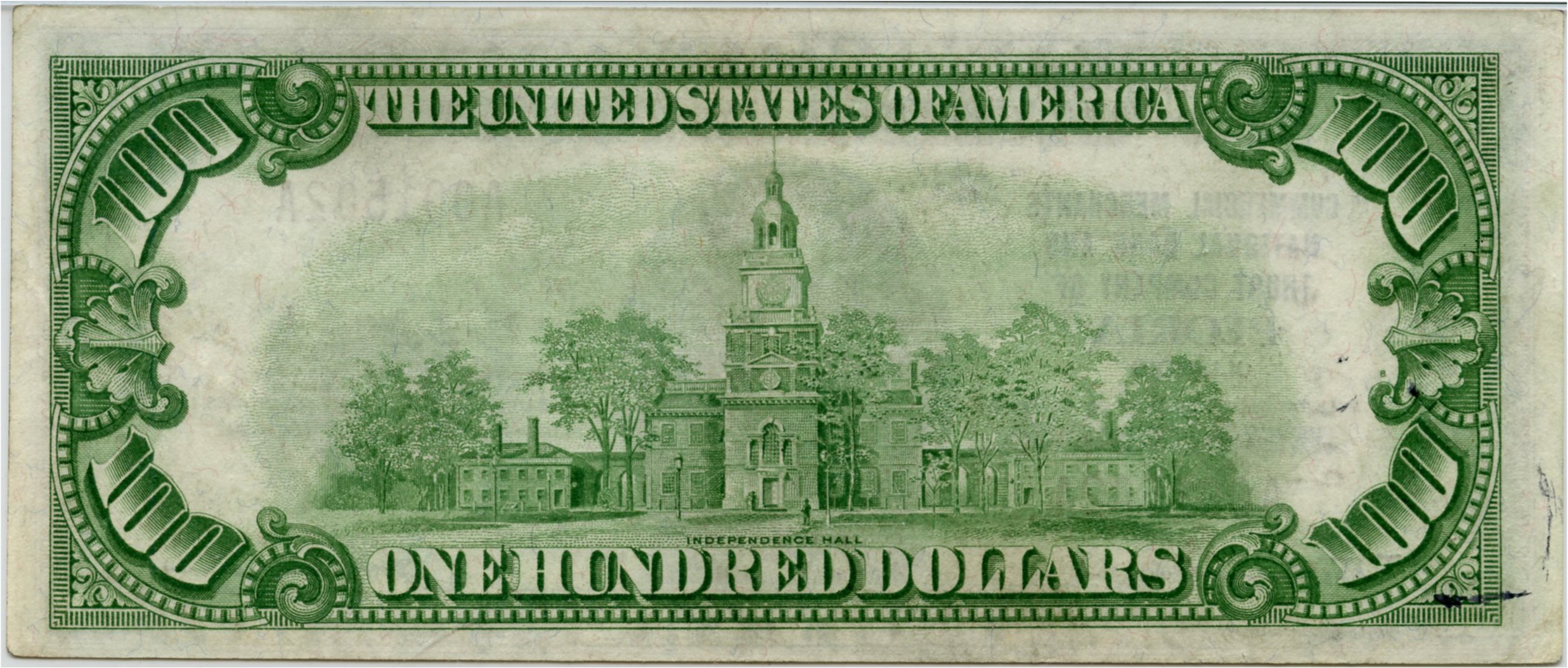 image for: FR. 1804-1 1929 Type 1 $100 Peoria, Illinois PMG Extremely Fine 45 (Ink)