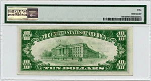 image for: FR. 1860H 1929 $10 FRBN St. Louis PMG About Unc 50
