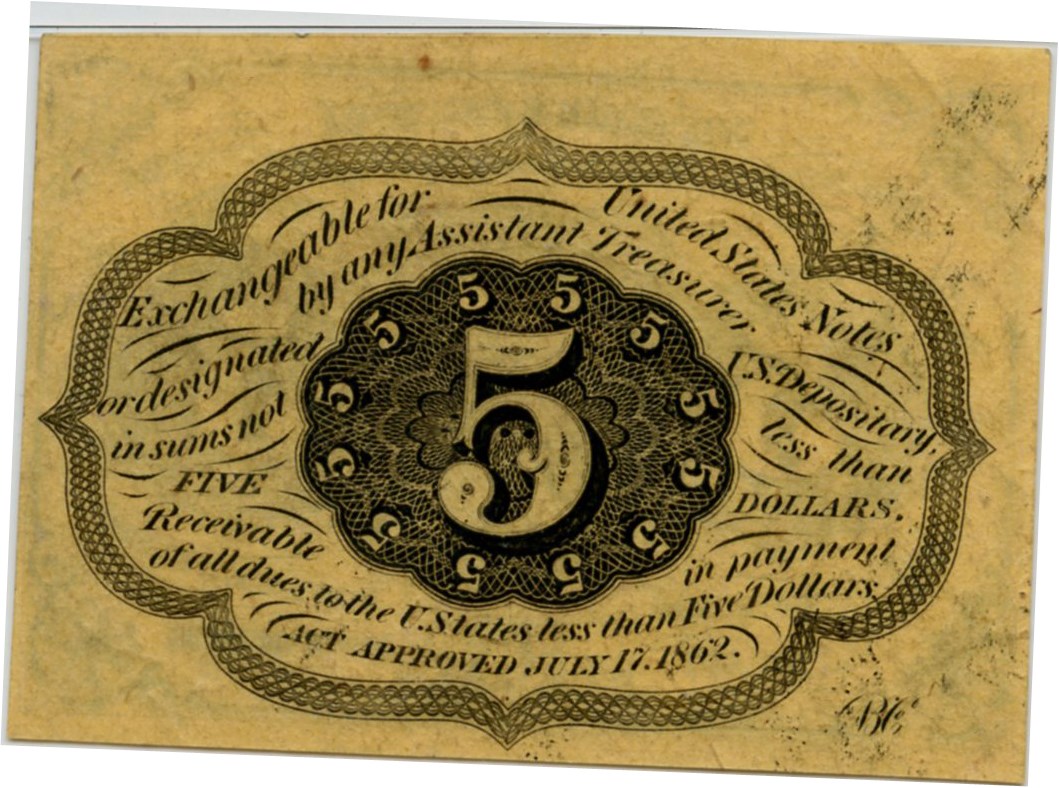 image for: FR. 1230 Jefferson Postage Stamp Obverse 5c First Issue PMG About Unc 58 EPQ