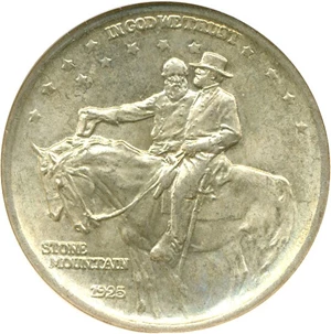image for: 1925 50c Stone Mountain NGC/CAC MS66