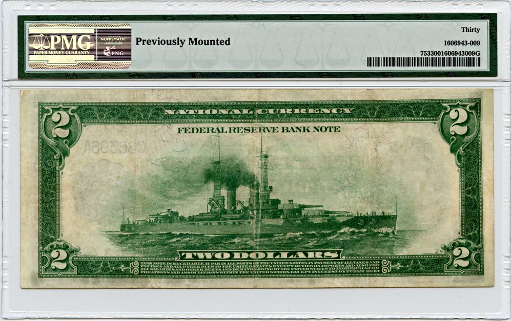 image for: FR. 753 1918 $2 FRBN Philadelphia PMG Very Fine 30 (Previously Mounted)