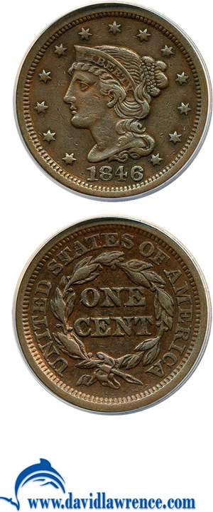 image for: 1846 1c Small Date NCS XF40 Details (N-8; Improperly Cleaned)