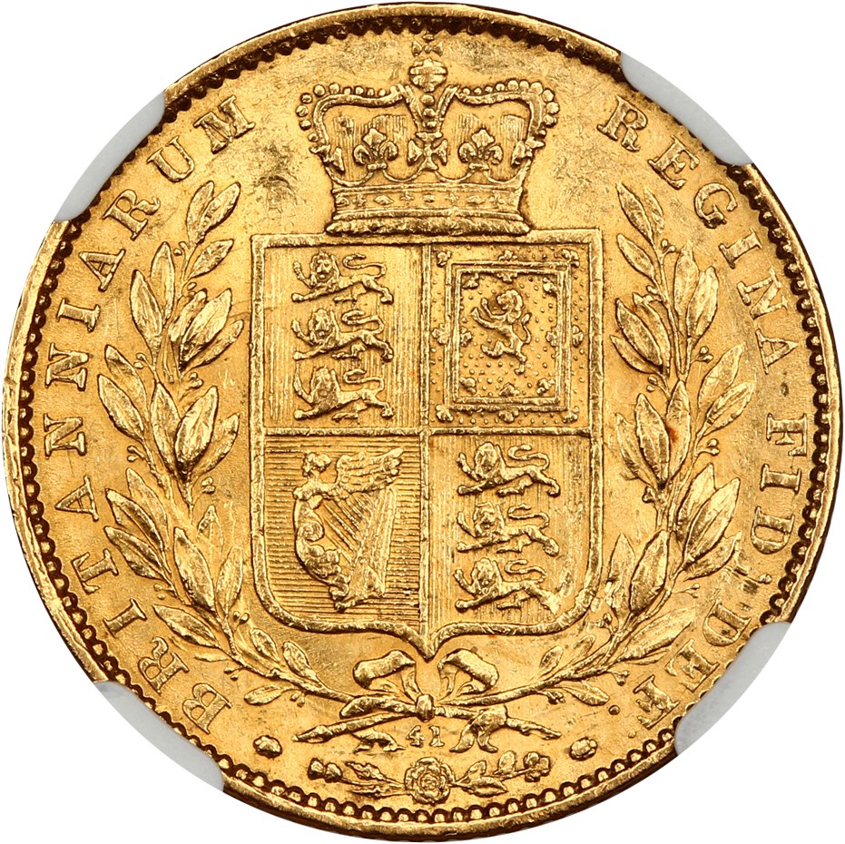 image for: Great Britain: 1864 Sov NGC AU58 (KM# 736.2)