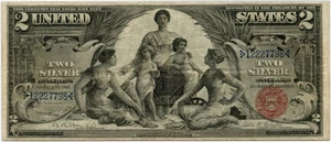 image for: FR. 248 1896 $2 Silver Cert PMG Very Fine 25