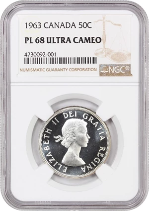 image for: Canada: 1963 50C NGC PL 68 UCAM