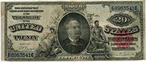 image for: FR. 320 1891 $20 Silver Cert PMG Fine 15