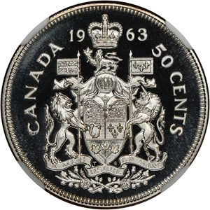 image for: Canada: 1963 50C NGC PL 68 UCAM