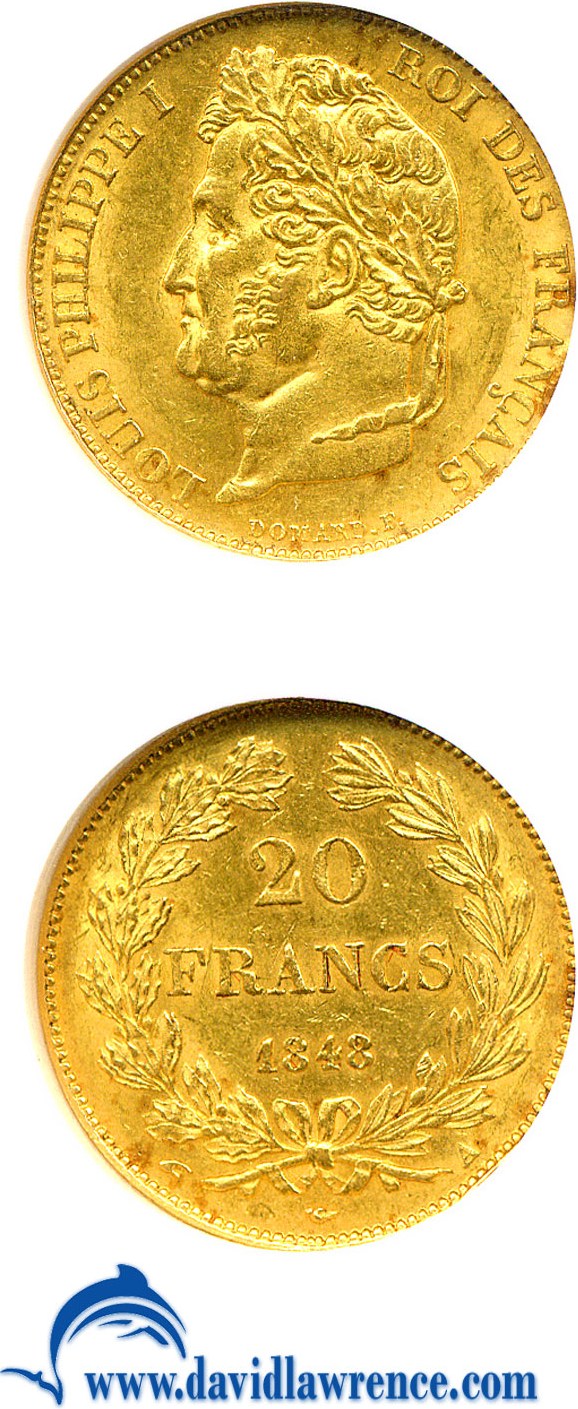 1848-A     20 Fr MS ( KM-750.1) thumbnail 3