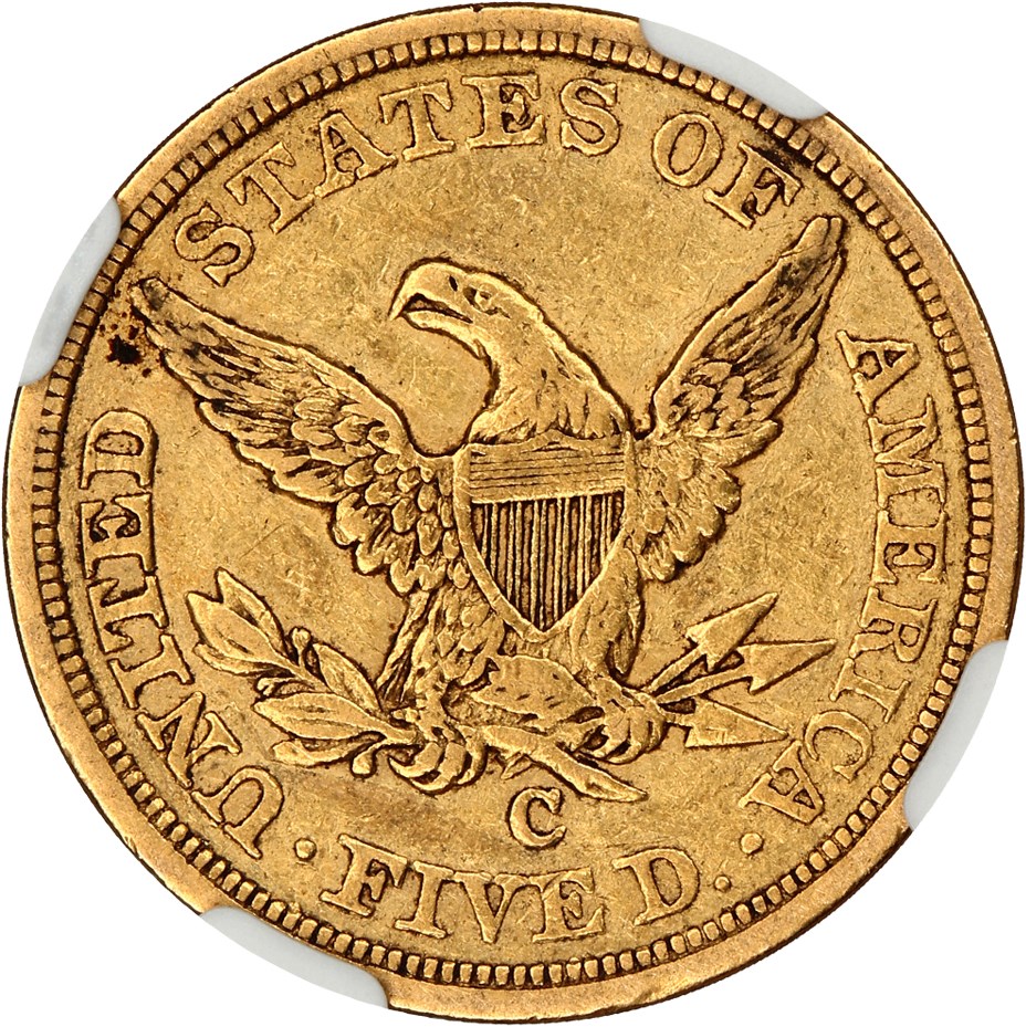 image for: 1855-C $5 NGC/CAC XF45