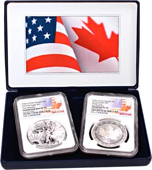 image for: Limited Edition Two-Coin Set: 2019 Pride of Two Nations NGC Proof 70 (With Box & COA)