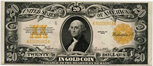 image for: FR. 1187 1922 $20 Gold Cert PMG Very Fine 35 (Minor Repair)