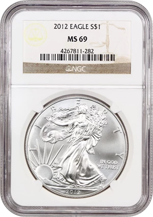 image for: 2012 Silver Eagle $1 NGC MS69