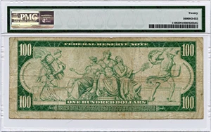 image for: FR. 1100 1914 Blue Seal $100 FRN Richmond PMG Very Fine 20